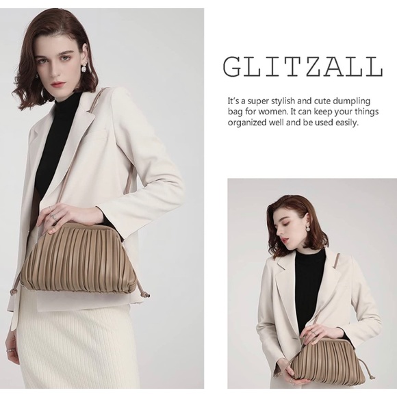 Gorgeous PU Leather Clutch. Taupe. Excellent condition. - Picture 3 of 12